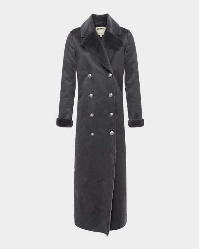 Citron Faux Fur Maxi Coat